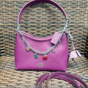 coach Laurel Small Shoulder Bag With Flower Charm ccf15